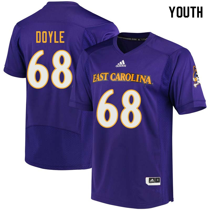 Youth #68 Jack Doyle East Carolina Pirates College Football Jerseys Sale-Purple - Click Image to Close